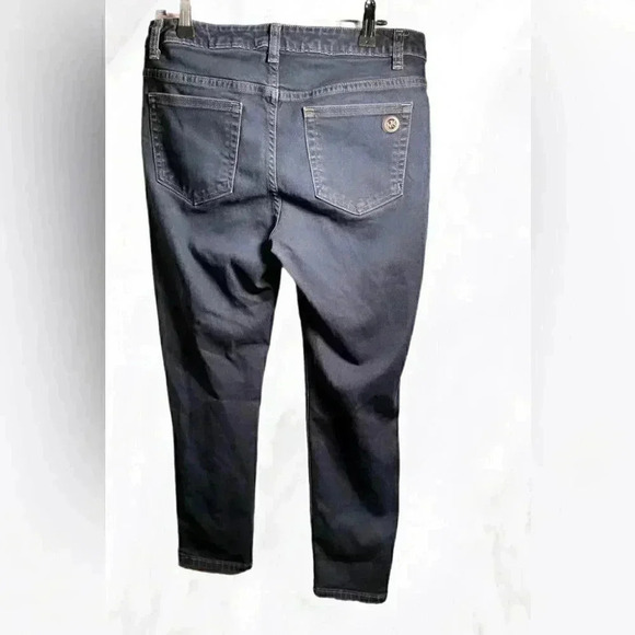 Michael Kors classic straight fit stylish stretch medium wash 5 pocket jeans 6 - Picture 3 of 4